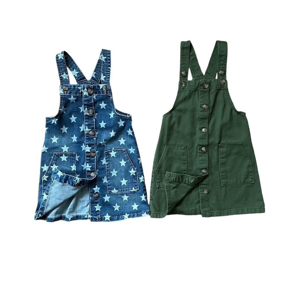Wonder Nation Denim Overall Dress Set Size 5T - Picture 3 of 6